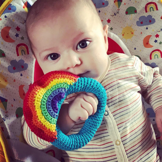 Rainbow Baby Rattle Crochet Pattern