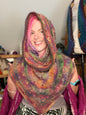 Handmade Crochet Hooded Cowl – Cosy Colourful Scarf & Hood