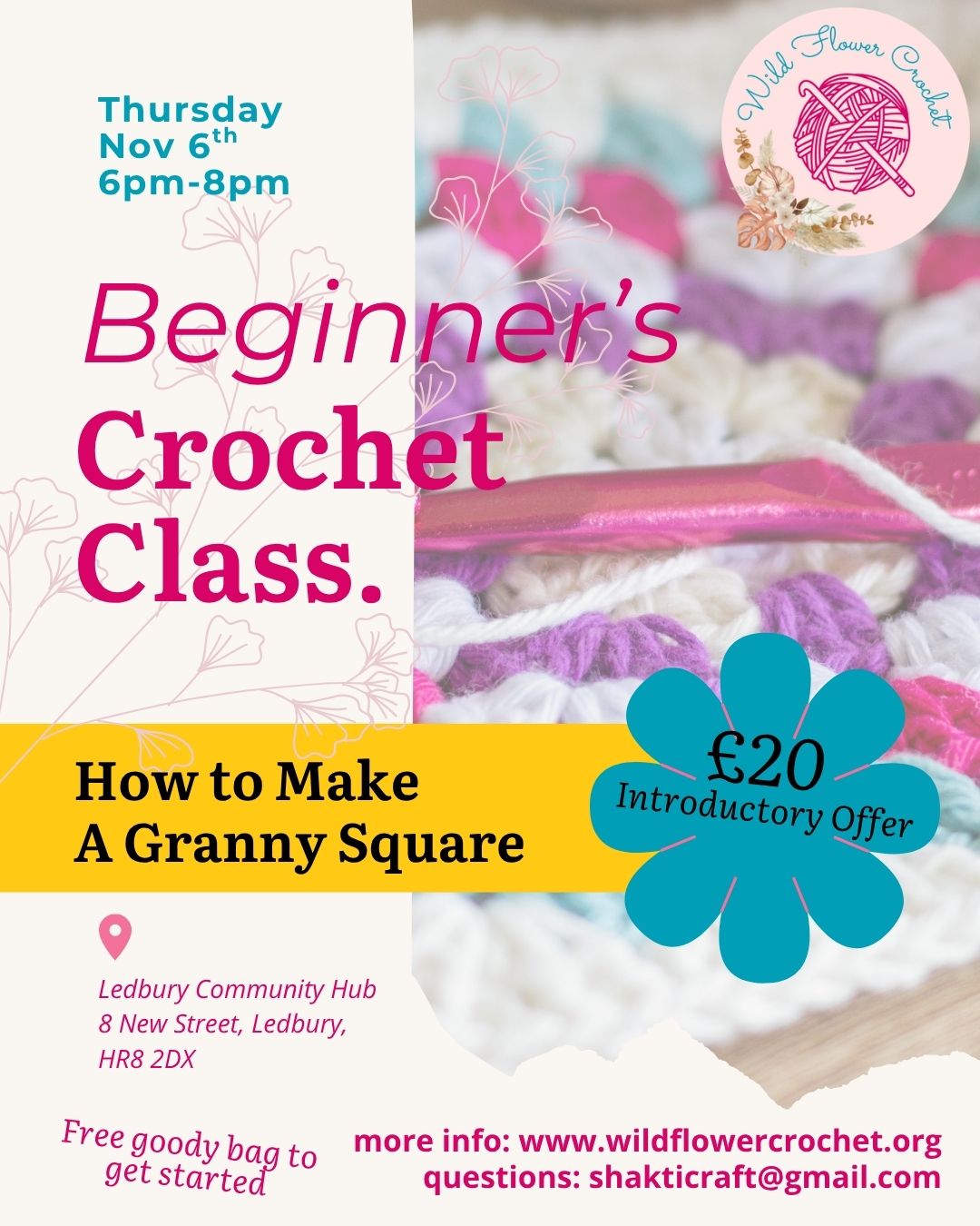 Beginner's Crochet Class - How to Crochet a Granny Square